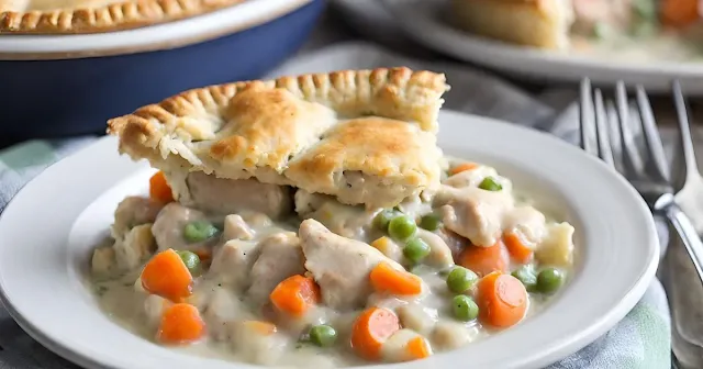 Chicken Pot Pie with Biscuits