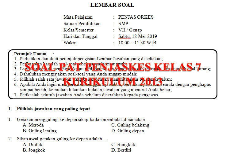 Soal dan kunci jawaban pat ipa smp kelas  Soal Pat Ipa Kelas 9 Kurikulum 2013