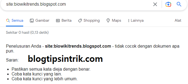 Cara Mengetahui Situs Web Sudah Terindek Google Apa Belum