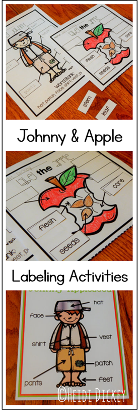 Johnny Appleseed & Apple Labeling Activities