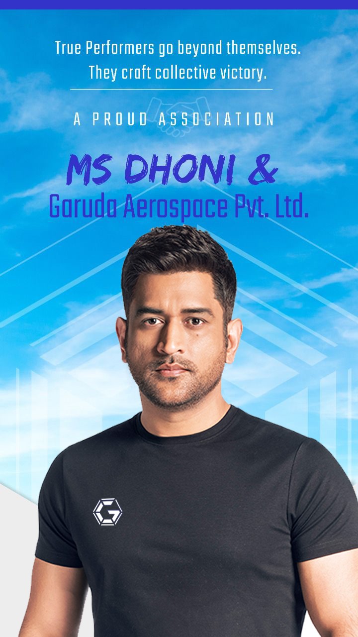 Dhoni became the brand ambassador of drone startup Garuda Aerospace, also invested in the company
