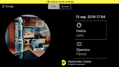 Schermafbeelding Hipstamatic-instellingen Hekla + Djamma