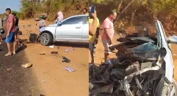 Grave acidente: Motorista sobrevive após veículo ficar totalmente destruído em colisão, na BR-226 no Maranhão; Veja Vídeo