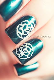 IsaDora - Beetle Green nail polish manicure simple rose manicure nail art