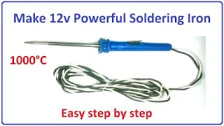 homemade 12v powerful soldering iron