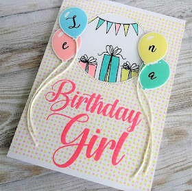 Girly balloon card