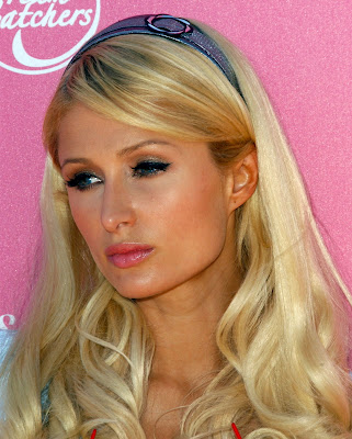 Paris Hilton Long Blonde Hairstyles For Curly Hair