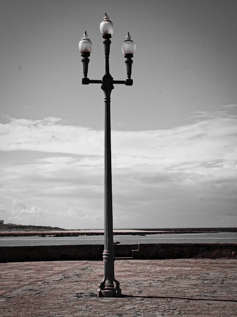 jiemve, Portugal, Porto, lampadaire, estuaire, noir et blanc