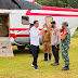 Danrem 064/MY bersama Pj Gubernur dan Kapolda Banten sambut Kedatangan Presiden Joko Widodo di Prov Banten