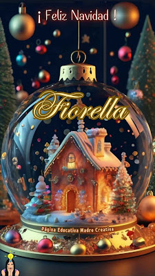 PIN Nombre Fiorella por Navidad para imprimir