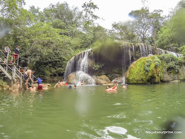 Cachoeira na Estância Mimosa em Bonito