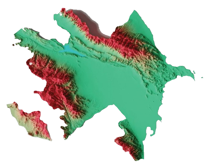 Azerbaijan Relief Map