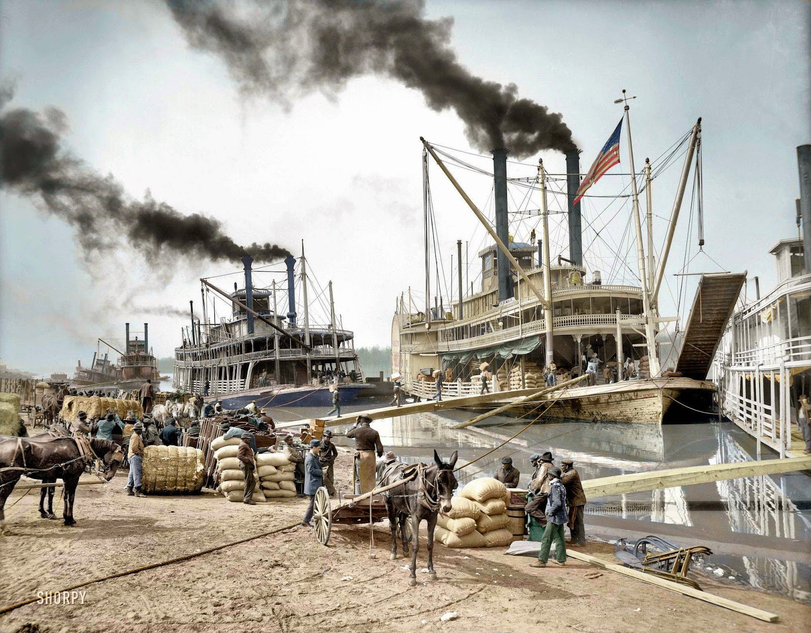 Ultimate Collection Of Rare Historical Photos. A Big Piece Of History (200 Pictures) - Steamboats in the Mississippi