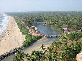 PADANA RIVER MERGING WITH PAYYAMBALAM BEACH