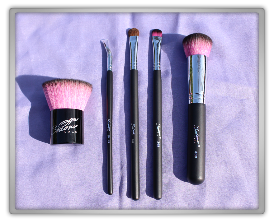 Sedona Lace Brushes Makeup Haul review Flat Top Kabuki Brush Midnight Synthetic Round Top Eye Shading 480 305