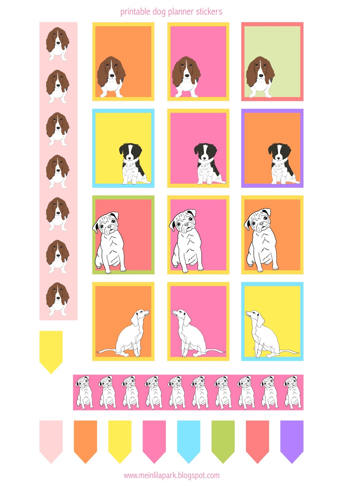 dog planner stickers