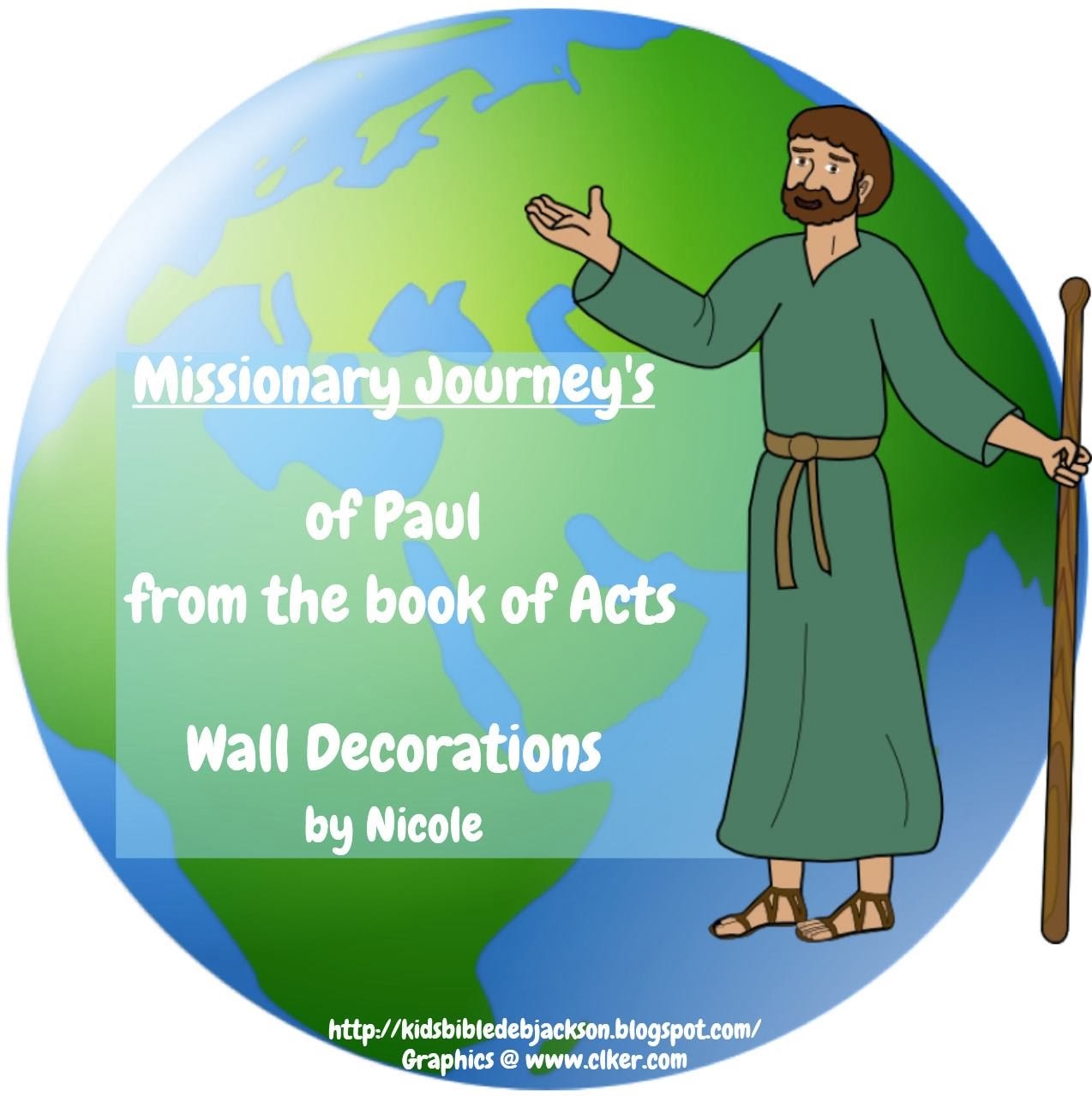 Missionary Journey s of Paul From the Book of Acts Wall Decorations by Nicole