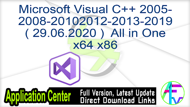 Microsoft Visual C 05 08 10 12 13 19 29 06 All In One X64 X86 Free Download
