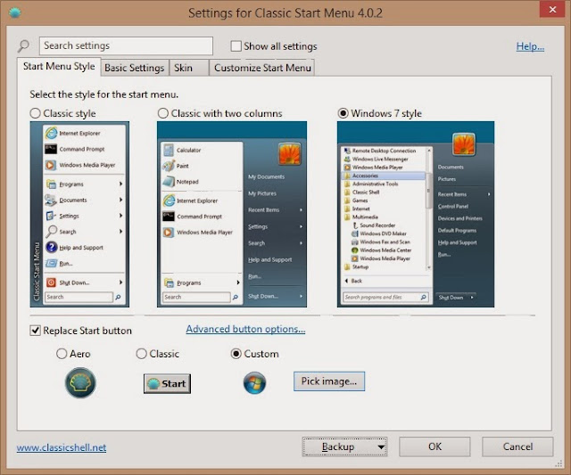 hwo to use Classic start menu on windows 8 or 8.1