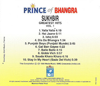 Sukhbir - Prince of Bhangra Greatest Hits (Vol. 1) [FLAC - 1999] {BMG Crescendo,CD 40235}