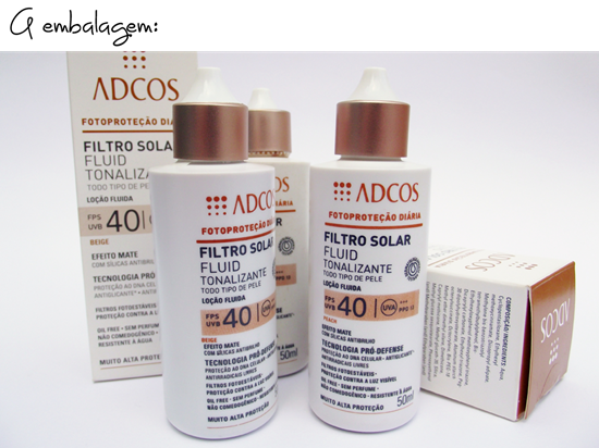 Adcos Filtro Solar Fluid Tonalizante - Embalagem