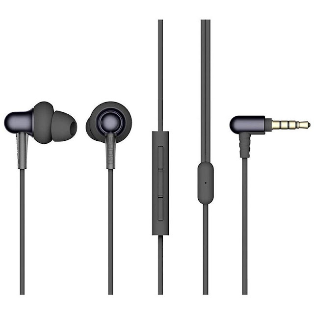 Dual Dynamic 1MORE Stylish E1025 Graphene Earphone 3.5mm Wired Control Stereo Headphone with Mic