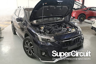 SUPERCIRCUIT Front Strut Bar made for the 2018 Subaru XV.
