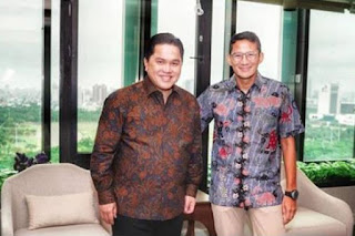 Sandiaga Uno Respons Positif PPP Lirik Erick Thohir untuk Dampingi Ganjar Pranowo