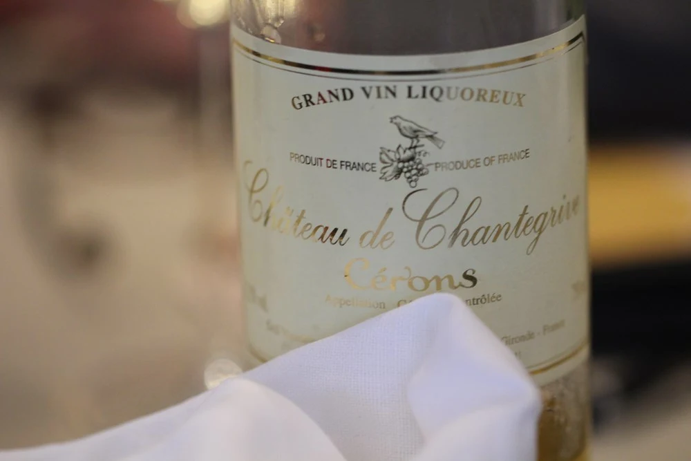 Les Vins Château de Chantegrive au restaurant l'Archeste