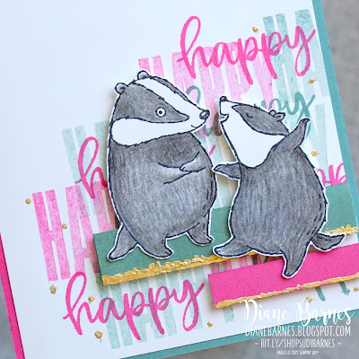 Handmade card featuring Stampin Up Badger Besties and Biggest Wish stamp sets and watercolour pencils. Card by Di Barnes - Independent Demonstrator Stampin' Up! in Sydney Australia - colourmehappy - sydneystamper - cardmaking - stamping - 2021-22 Annual Catalogue