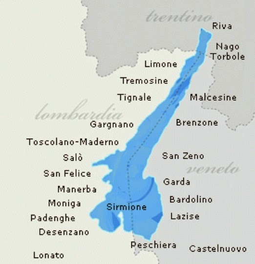 mappa Lago di Garda