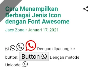 Cara menampilkan berbagai jenis icon dengan Font Awesome