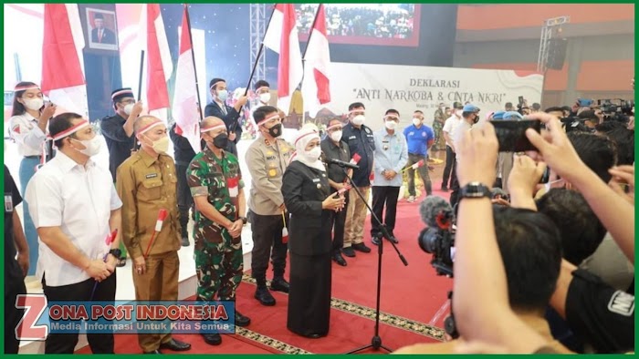 Forkopimda Jatim dan Elemen Masyarakat dari 7 Kabupaten/Kota Deklarasi Anti Narkoba dan Cinta NKRI di Universitas Negeri Malang