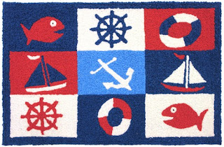 area rug with nautical themed