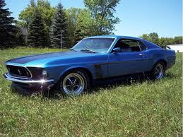 blue cool car Ford Mustang Boss 429 