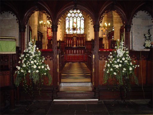 wedding flowers for church