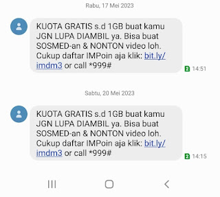 Cara Dapat Kuota Gratis IM3 1GB dengan daftar IMpoin