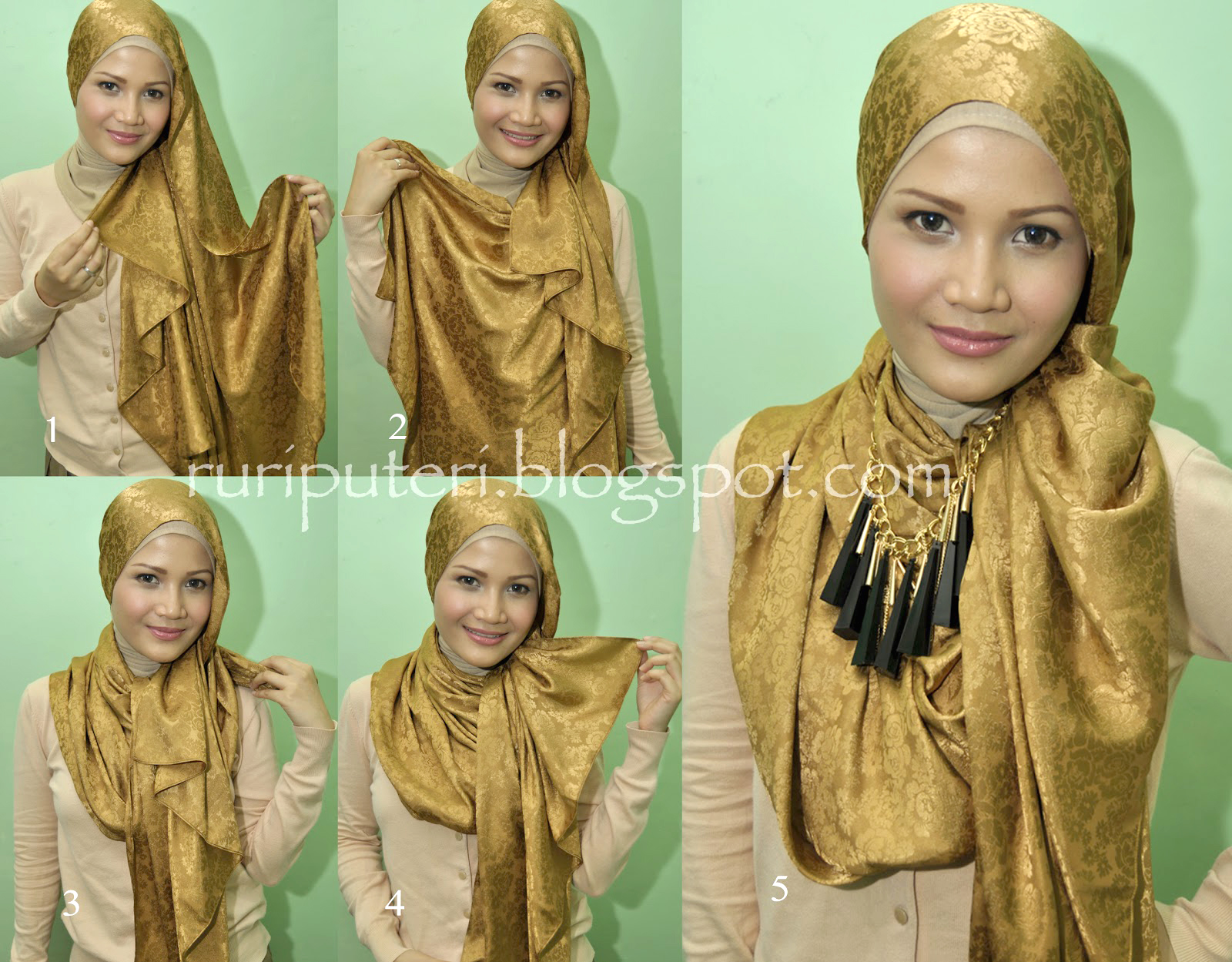 My Simple Life Hijab Tutorial Easy Way To Wear A Jaguard Silk Scarf