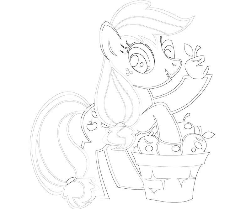 #28 My Little Pony Applejack Coloring Page