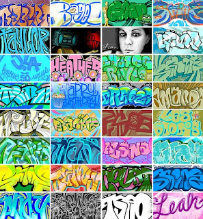 Beautifull Letters Graffiti on Facebook 