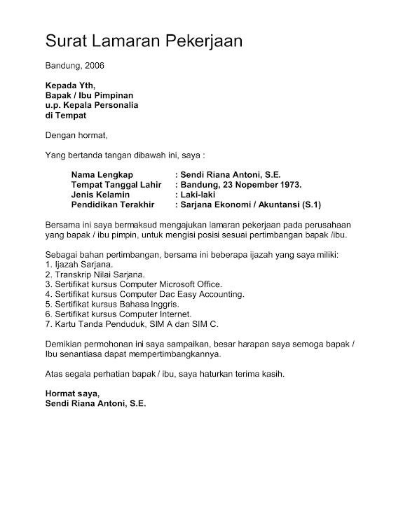Contoh Iklan Beserta Surat Lamaran Kerja Dalam Bahasa Inggris - 17+ Cara Membuat Surat Lamaran Kerja Yang Baik Dan Benar ... / Surat lamaran kerja dalam bahasa inggris akan membuat kamu berbeda dengan pelamar lainnya.