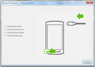 Popup gambar Xperia Flashtool