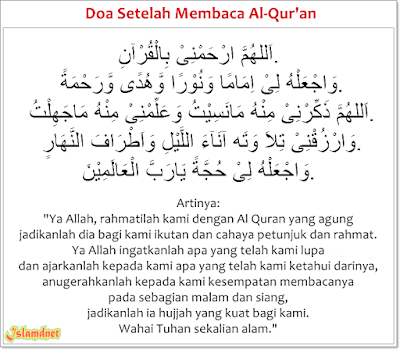  Allah sangat menyukai orang yang selalu membaca Al Quran Doa Setelah Membaca Al Quran Arab Latin dan Artinya