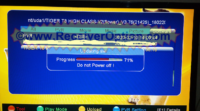 TIGER T8 HIGH CLASS V2 HD RECEIVER SOFTWARE NEW UPDATE V3.76