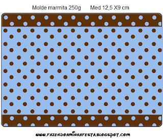 Brown and Light Blue: Free Printable Candy Bar Labels.