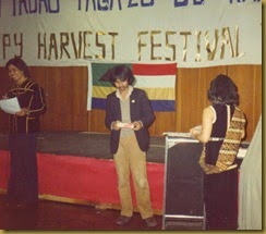 The SSU President giving away prizes at one of the Harvest Festival Celebration