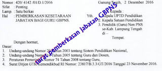 INFO TERBARU SURAT PEMBERKASAN JABATAN GURU GBPNS