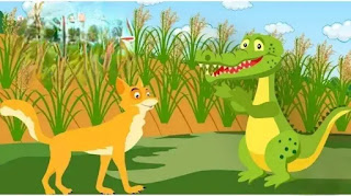 completing story the cunning fox and the foolish crocodile