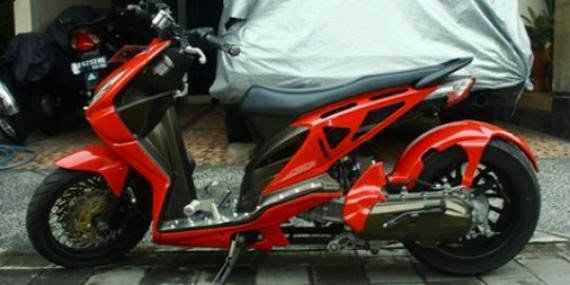 Modifikasi Motor Honda Beat Low Rider Red  Modifikasi 