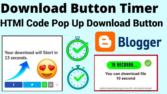 Download button timer code for blogger